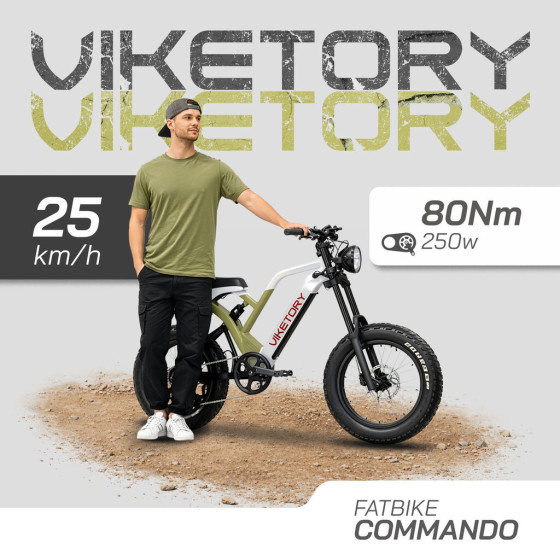 VIKETORY FAT BIKE COMMANDO JAUNE DESERT GRIS