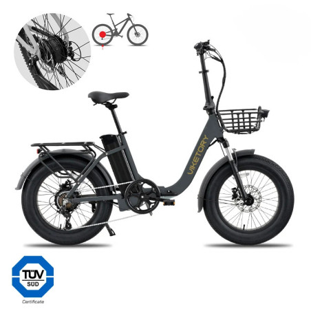 VIKETORY FAT BIKE PLIANT GRIS GRAPHITE