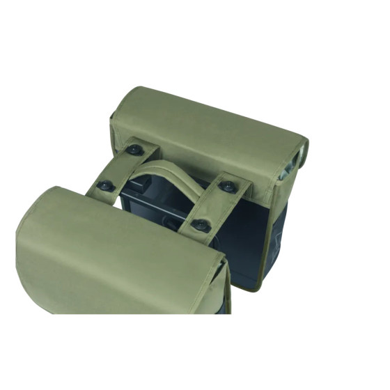 BASIL GO DOUBLE BAG FIXATION MIK 32L DARK GREEN
