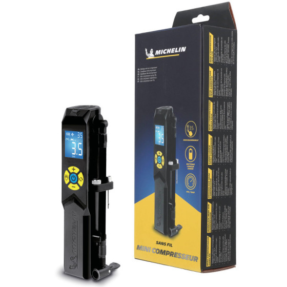 Michelin Mini compresseur USB rechargeable 10 Bars