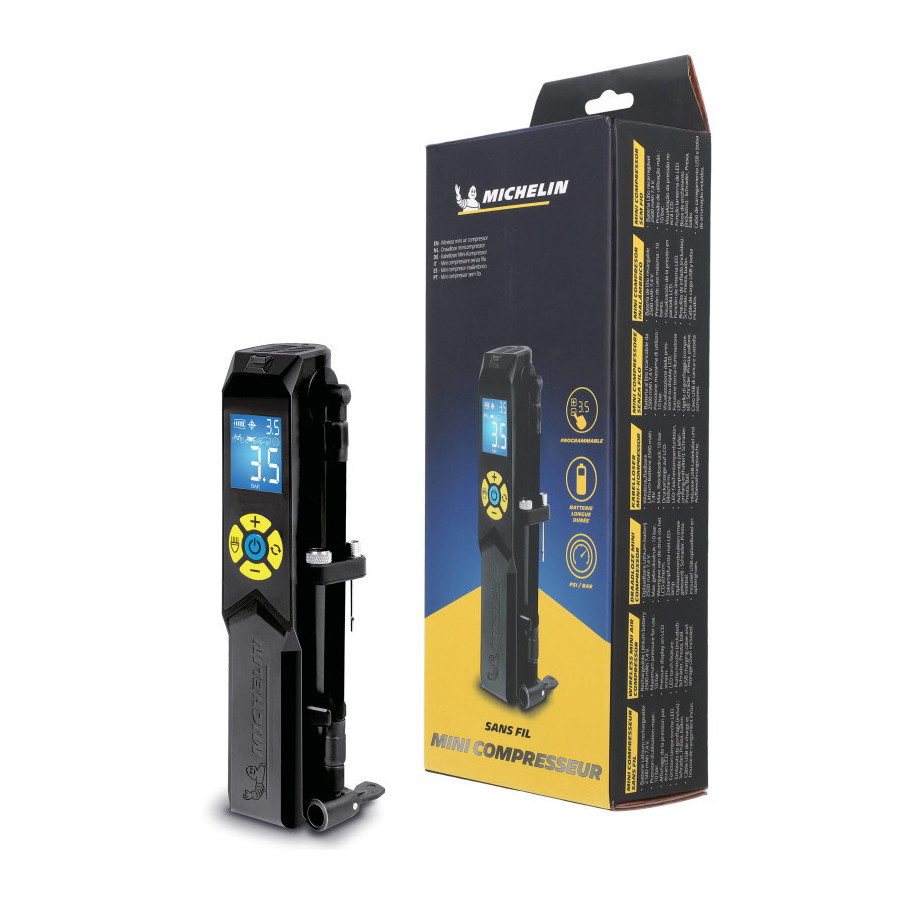 Michelin Mini compresseur USB rechargeable 10 Bars